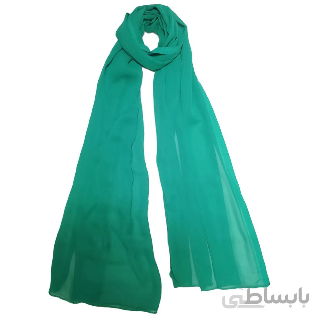 شال زنانه حریر سبز
