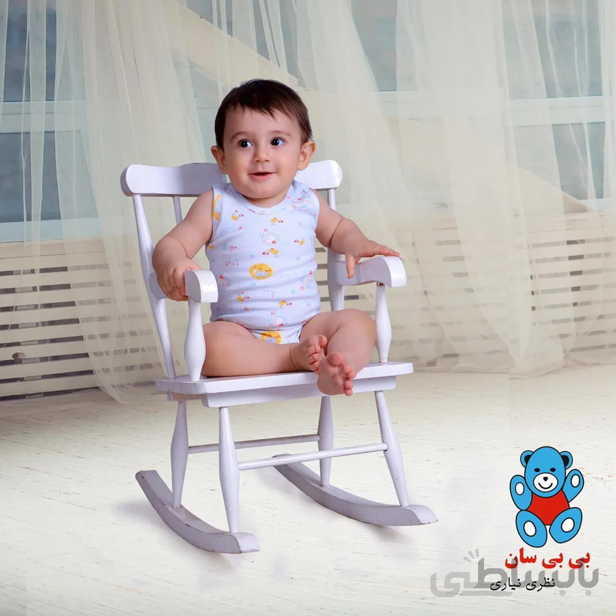زیردکمه رکابی نوزادی بی بی سان طرح شیر