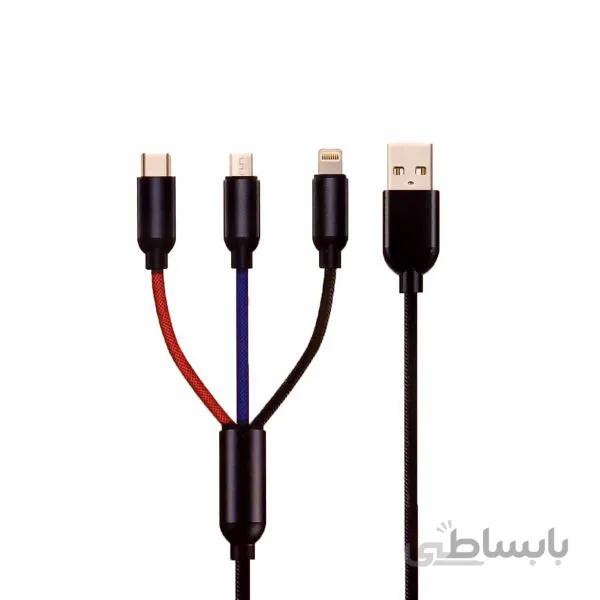 کابل تبدیل USB به USB-C/microUSB لایتنینگ مویان مدل mc-01