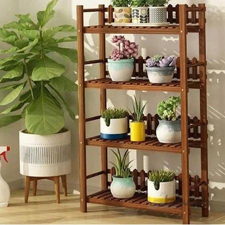 استند گل چوبی طرح سرو