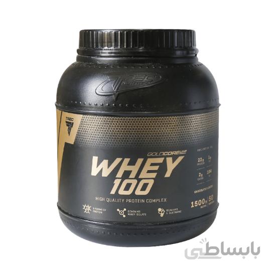 پودر پروتئین وی 100 گلد كر لاین 1500 گرم ترك نوتریشن ا Trec Nutrition Protein Whey 100 Gold Core Line Powder