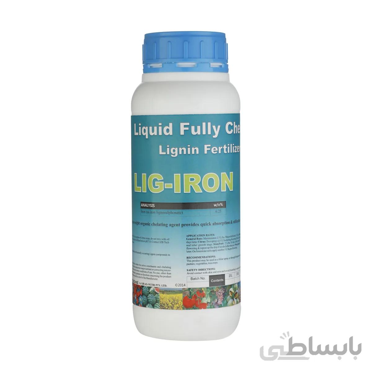 کود اهن مایع کلاته ای جی مدل lig iron حجم 1 لیتر