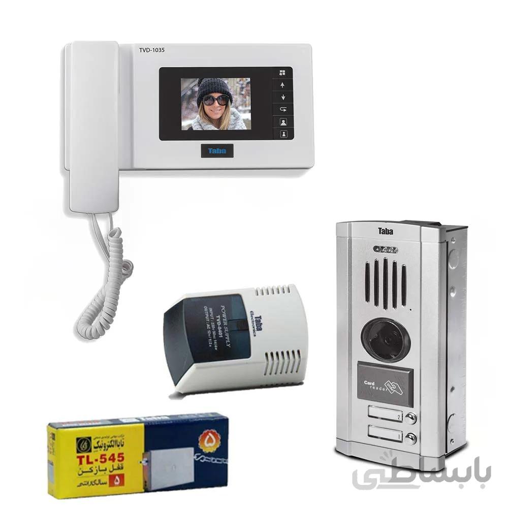 پکیج کامل ایفون تصویری مانیتور 4.3 اینچ مدل 1035 و پنل سهند کارتی تابا الکترونیک