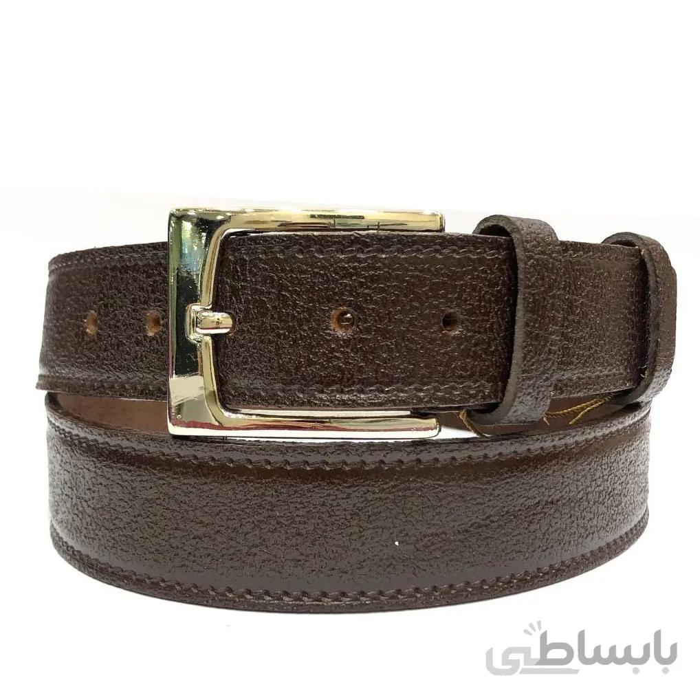 کمربند چرم مون مدل classic brown