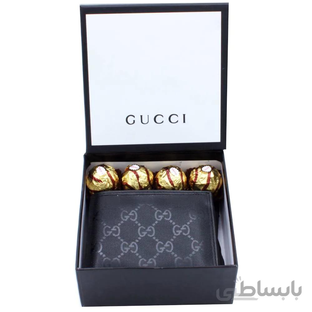 هدیه مردانه کیف پول گوچی مشکی