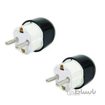 دوشاخه برق تیراژه مدل ارت دار کد S41 بسته دو عددی
