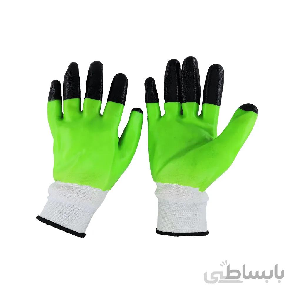 دستکش صنعتی تمام مواد PVC دو لایه