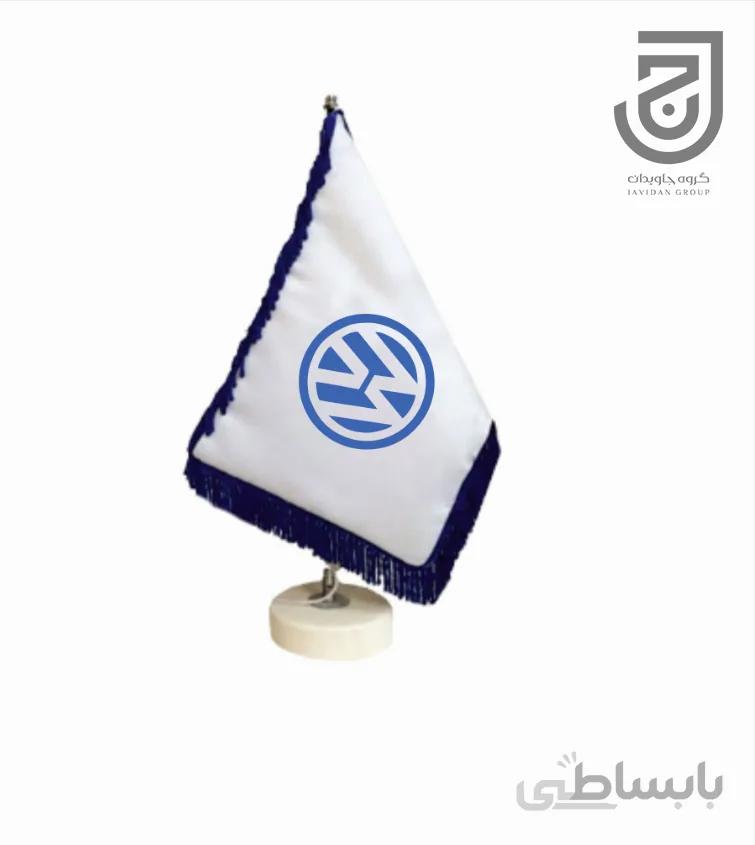 پرچم رومیزی طرح خودروی فولکس واگن دور ریشه