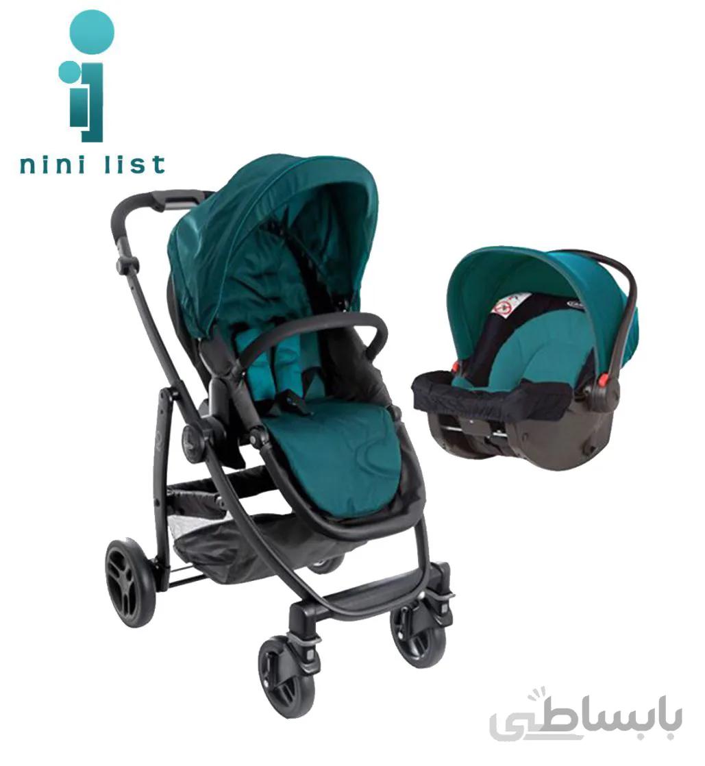 کالسکه و کریر Graco مدل Evo Harbor Blue