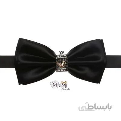 پاپیون سری مندو - مردانه (سیاه مات طرح مرغ آمین)