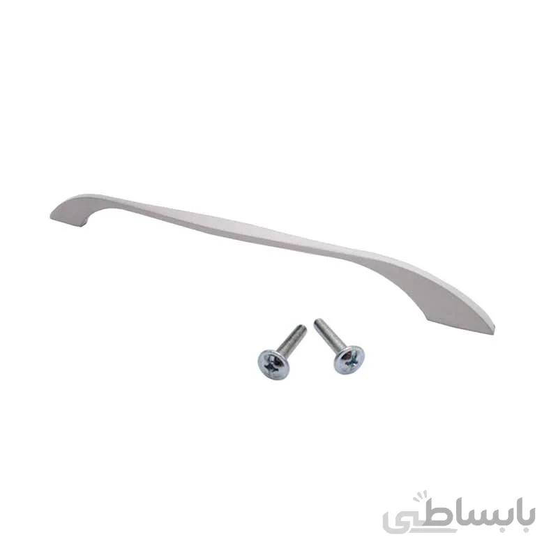 دستگیره کابینت دو پیچ سفید فلزی مدل G280 طول 25 سانتیمتر