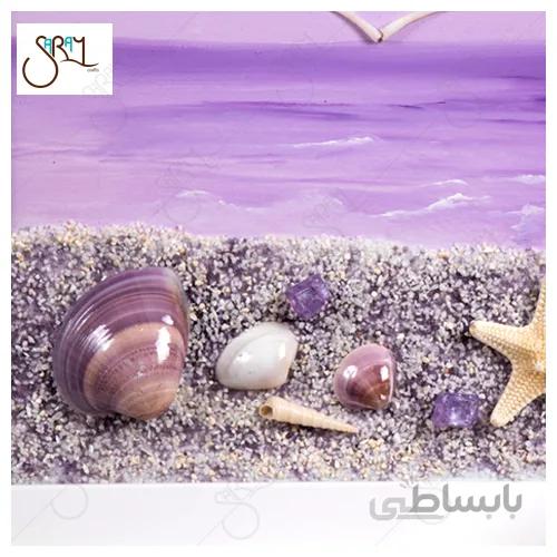 تابلوی دریایی ساحل دریا با صدف طبیعی مدل 1909