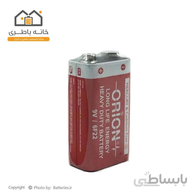 باتری کتابی اوریون 9 ولت معمولی orion