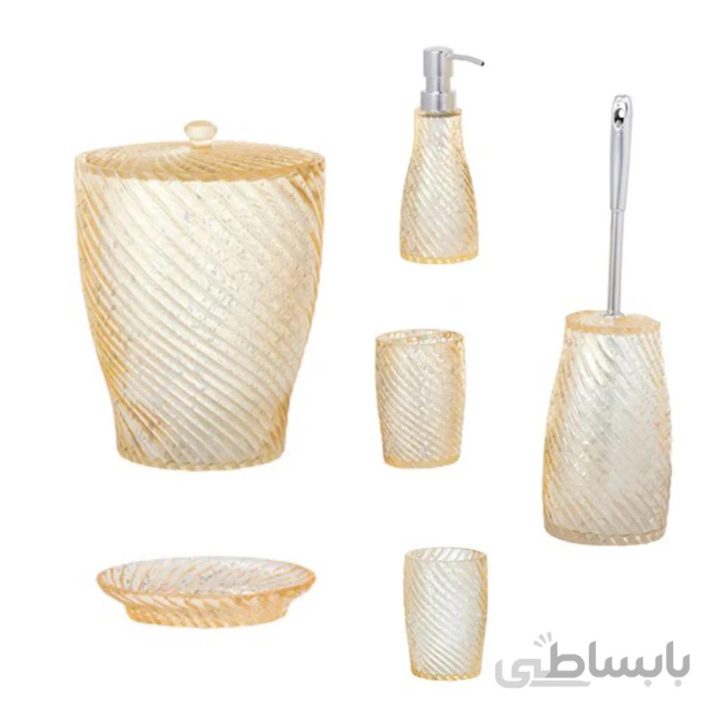 ست سرویس بهداشتی 6 پارچه کنتراست مدل 7154 ا طراحی زیبا و مدرن