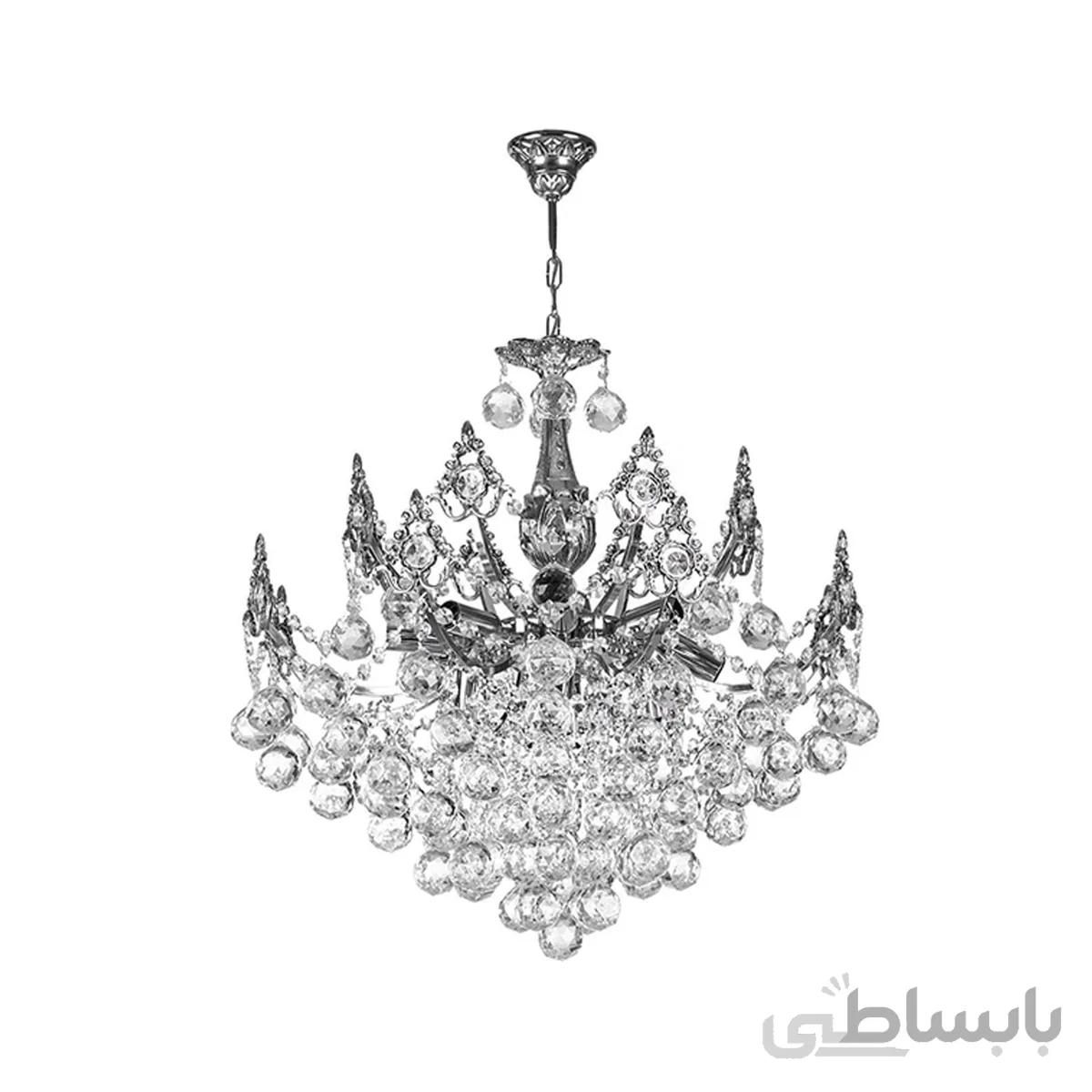 لوستر کریستالی ۱۲ شعله چشمه نور کد H6645/8