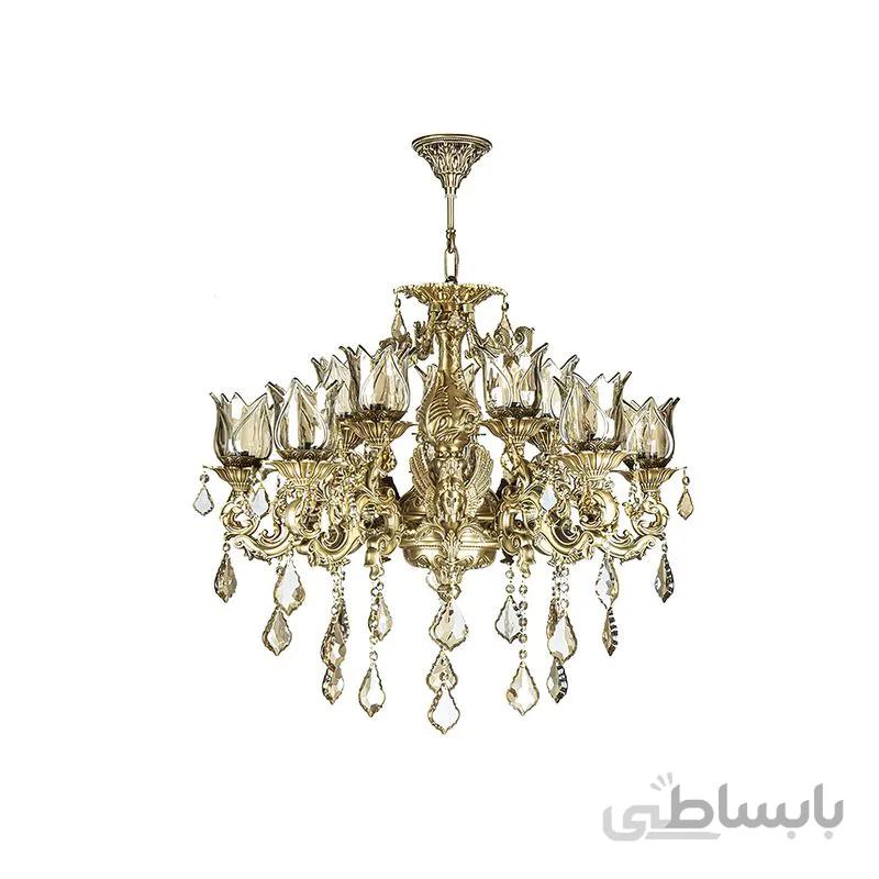 لوستر 10 شعله چشمه نور مدل M3419/5+5-AO
