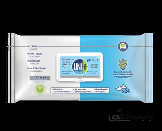 دستمال مرطوب بهداشتی ناحیه پرینال مخصوص آقایان