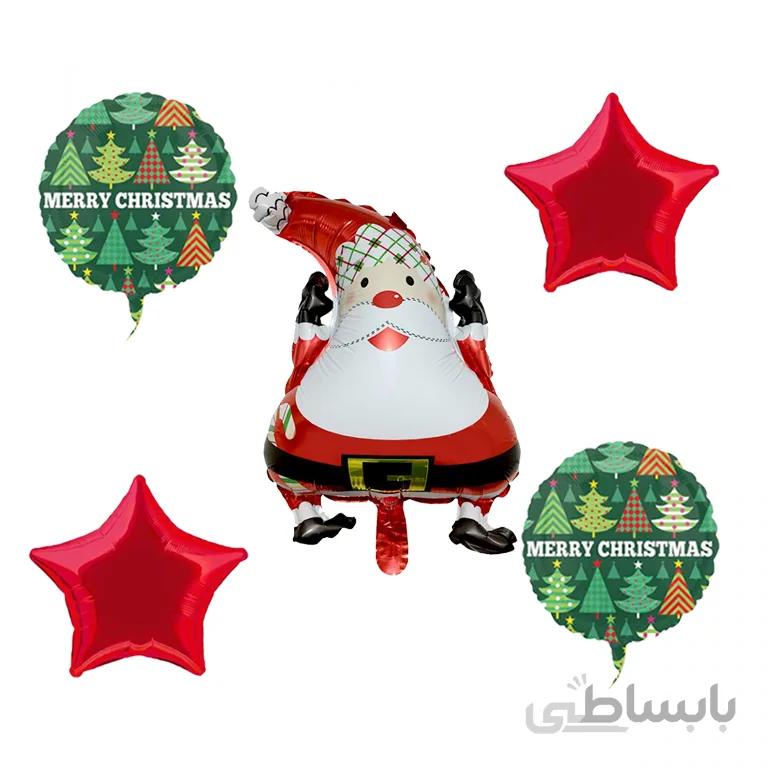 ست بادکنک 5 تکه بابانوئل کریسمس مدل STCH226