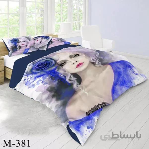 روتختی سه بعدی ساتن ابریشم ترک طرح مدرن - کد M 381