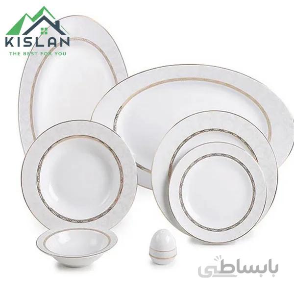 سرویس چینی زرین طرح هدیه طلایی 6 نفره