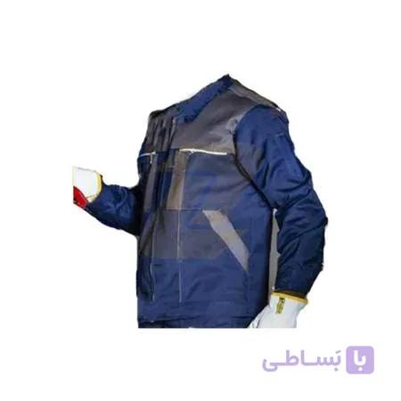 لباس کار کاپشن شلوار مهندسی رنگ سرمه ای طوسی سایز M