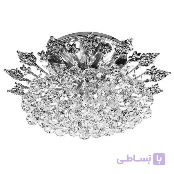 لوستر سقفی کریستالی چشمه نور کد H2631/40C کروم
