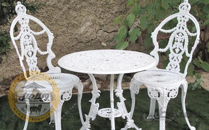 میز و صندلی ویلایی آلومینیومی گل مینا