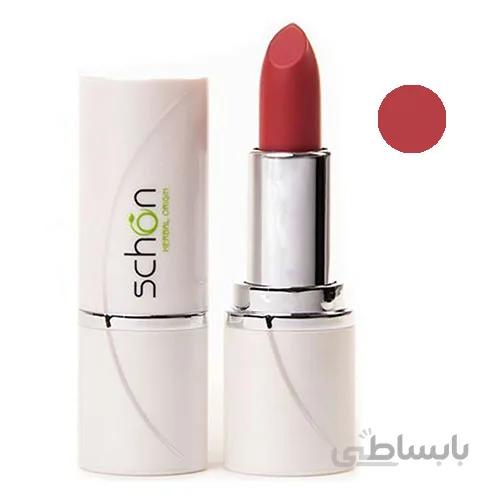 رژ لب جامد نیمه مات شون سری Velvet Semi Matt شماره M21 ا Schon Velvet Semi Matt Lipstick No. M21