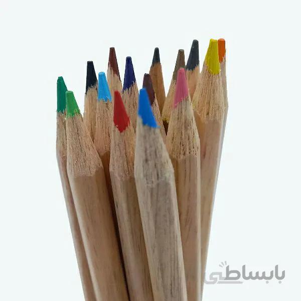 مداد رنگی 3+12 رنگ آریا جعبه فلزی