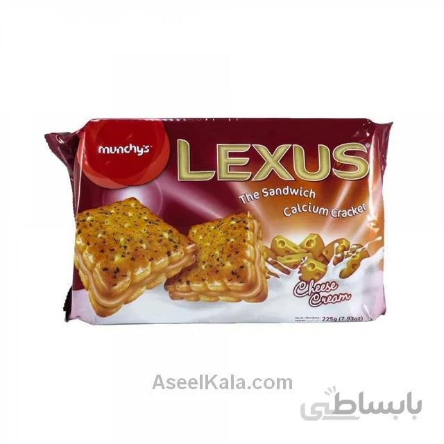 بیسکویت کراکر لگزوز LEXUS با کرم پنیر ۱۲ عددی