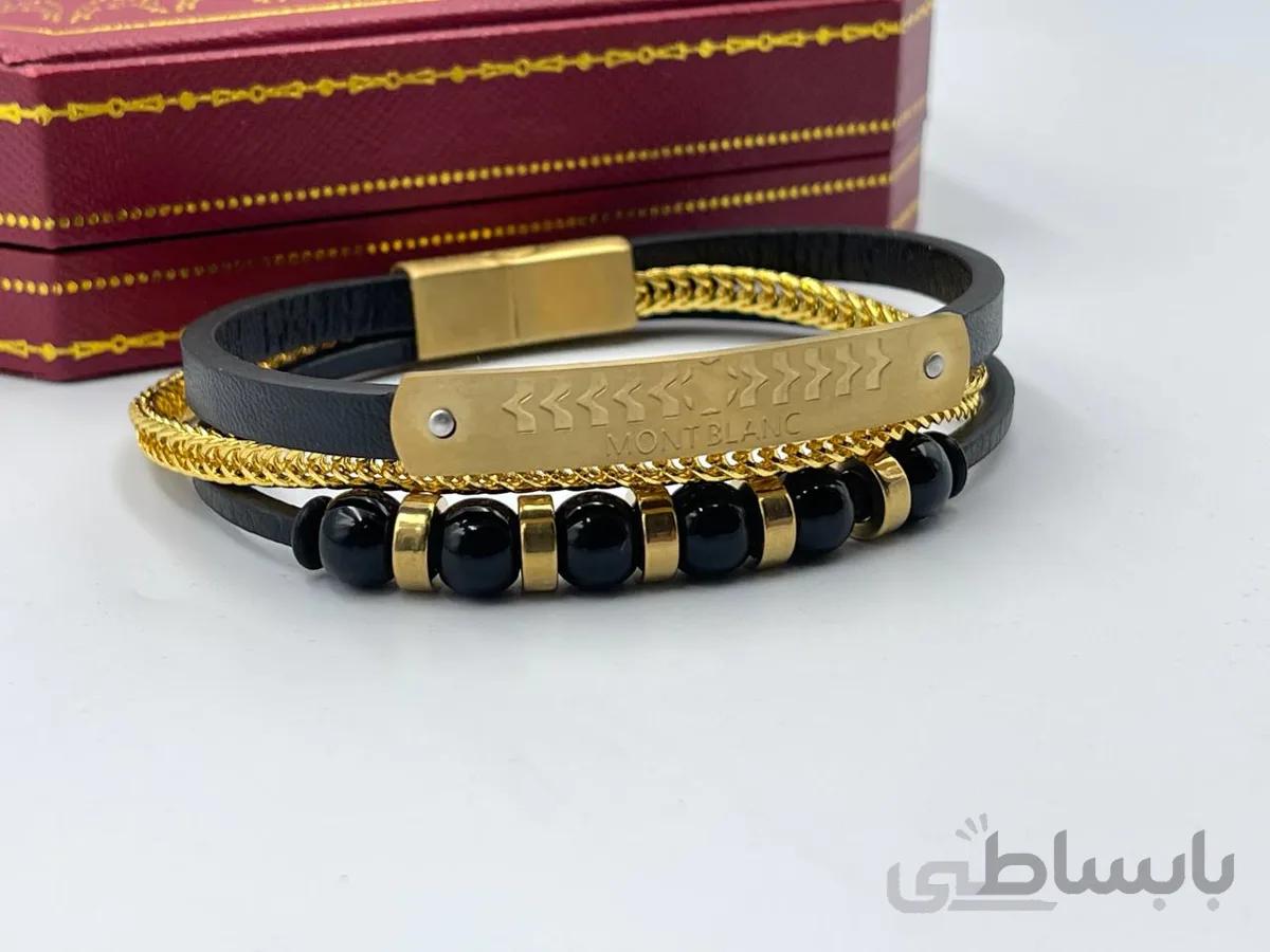 دستبند چرم مونت بلانک سه دور