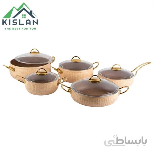 سرویس قابلمه 10 پارچه خمره ای سلین برند اویز رنگ کرمی