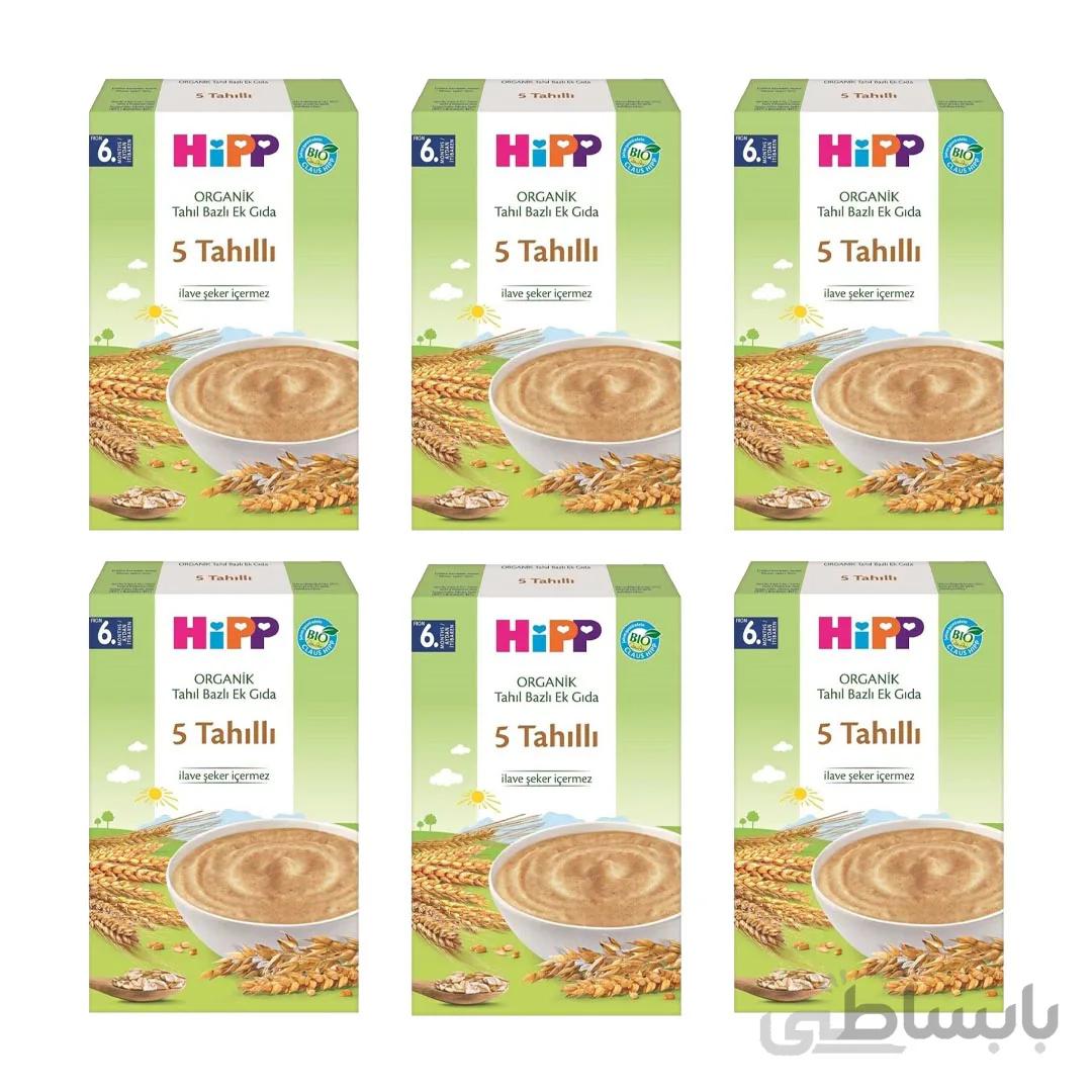 پکیج اقتصادی 6 تایی سرلاک 5 غله بدون شیر هیپ Hipp