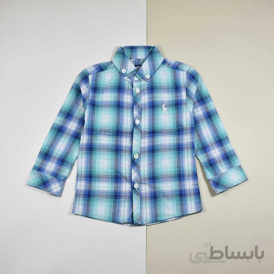 پیراهن پسرانه بچه گانه چهارخانه کد 2328