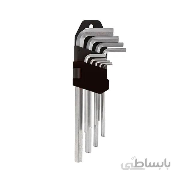 آچار آلن شش گوش اف تی تولز کارتی بلند 9 عددی مدل FT-20742