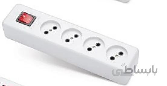 4 خانه بدون ارت با کابل 1.8 متری