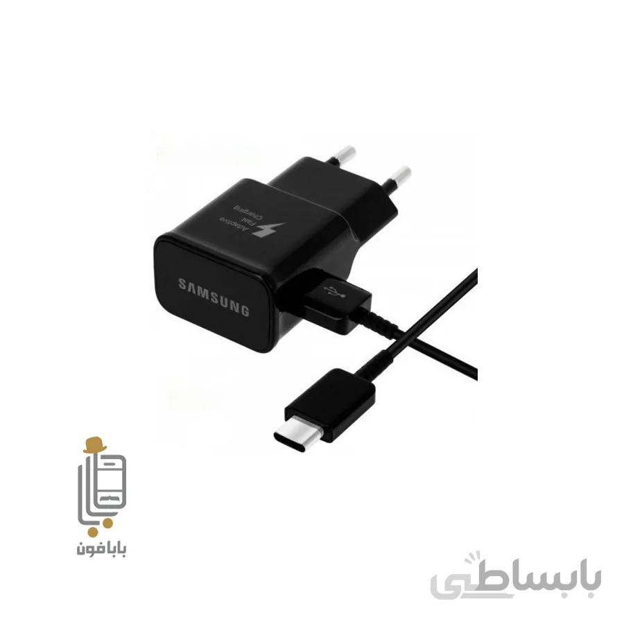 شارژر اصلى سريع همراه با كابل type c سامسونگ گوشى Samsung Galaxy A8 Plus 2018 ا 2A Samsung Galaxy A8 Plus 2018 Fast travel charger with type c cable