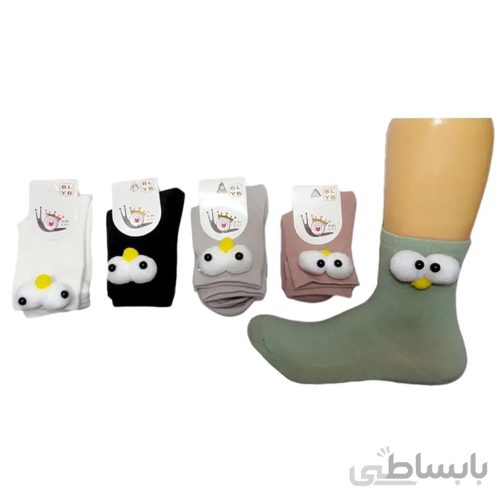 جوراب نیم ساق اسپورت بچگانه طرح چشم