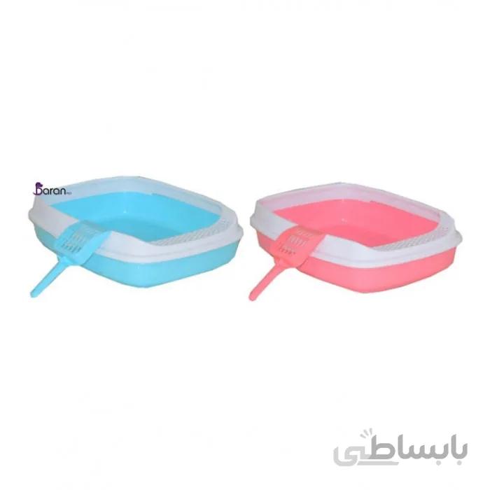 ظرف خاک بچه گربه لبه دار همراه با بیلچه یونیک