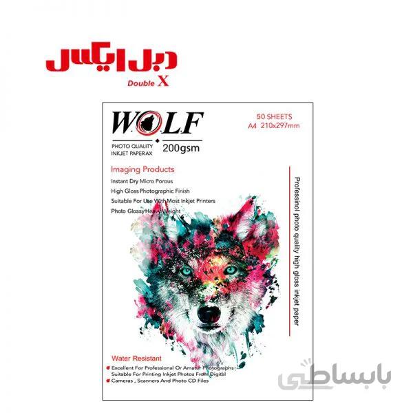 کاغذ گلاسه ۲۰۰ گرمی ولف سایز A4