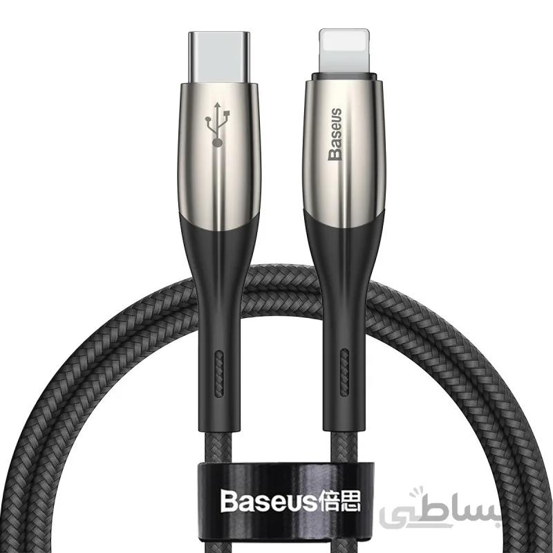کابل شارژ سریع لایتنینگ به تایپ سی بیسوس Baseus Horizontal Lightning to Type-C Cable 1m