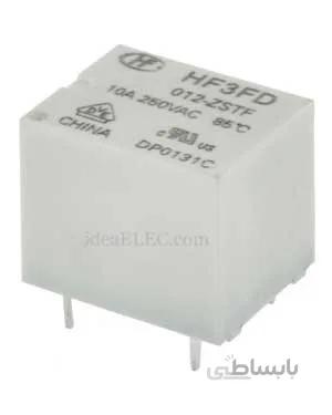رله 12 ولت 10 آمپر 4 پین پایه میلون مدلHONGFA HF3FD-012-HSTF