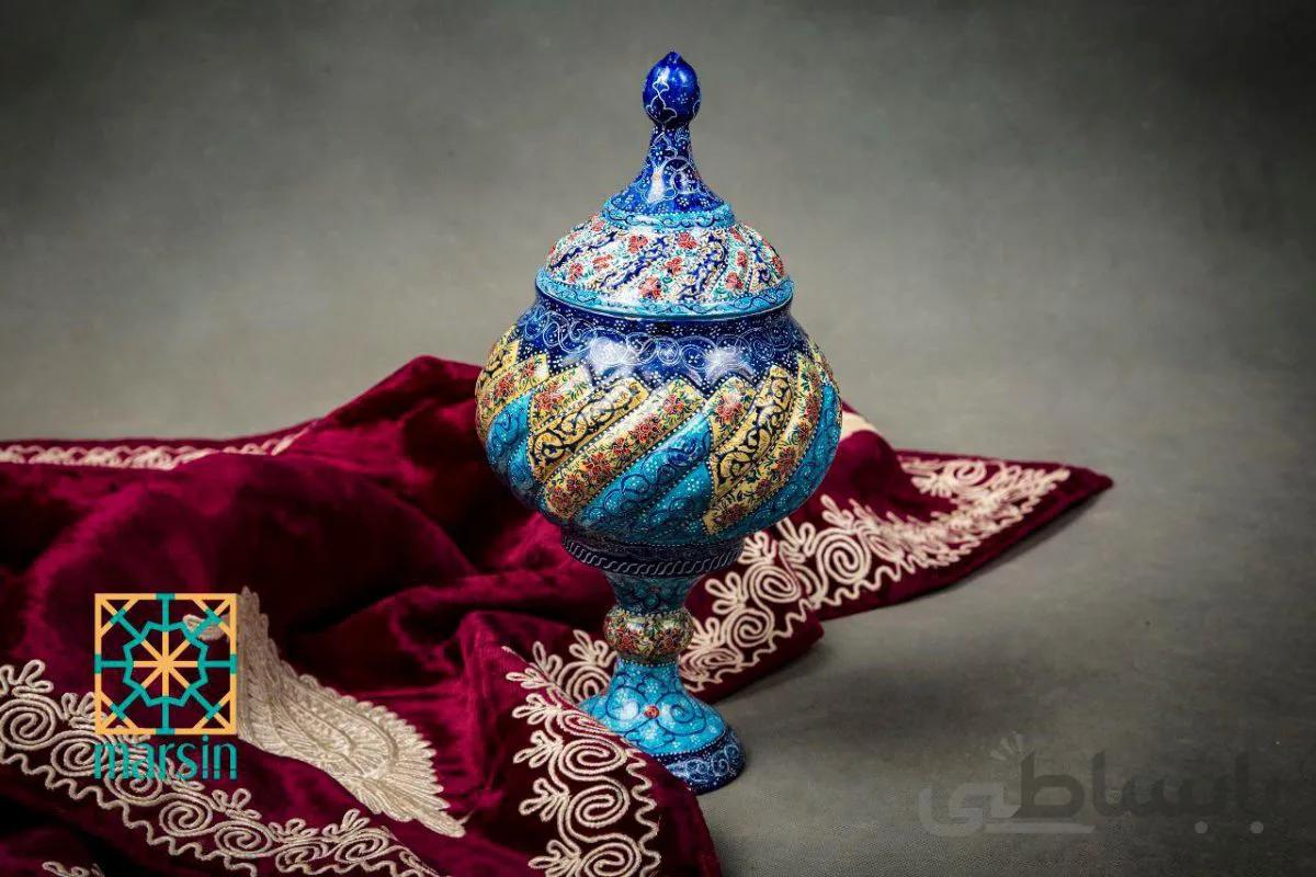 قندان پایه دار میناکاری کد 14
