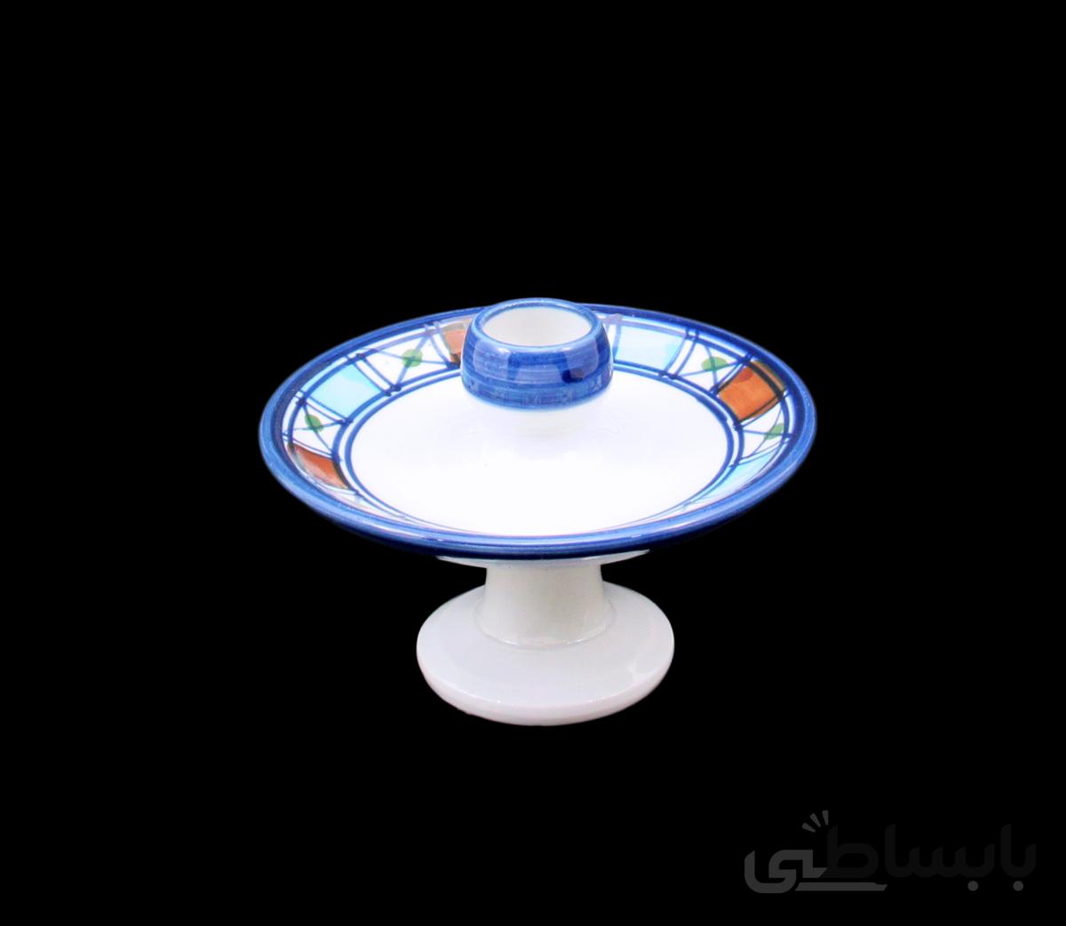 جا شمعی چینی میبد مروارید طرح شطرنجی