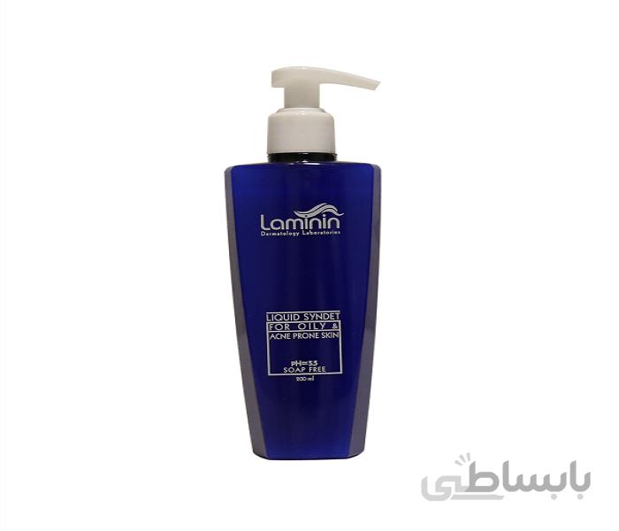 کرم ژل پاک کننده پوست‌های چرب و آکنه‌ای لامینین ا Liquid Syndet Soap Free LAMININ