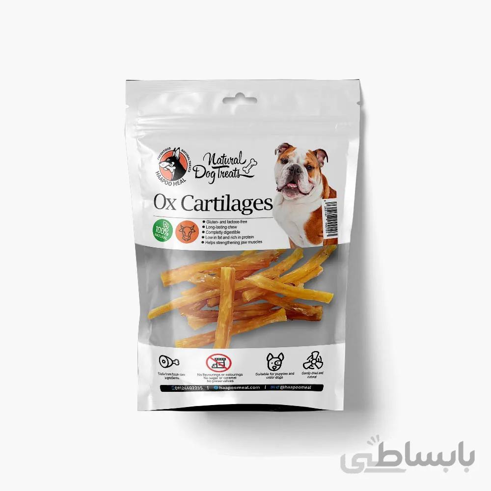 تشویقی سگ هاپومیل زردپی گاو وزن 100 گرم ا Haapoomeal Ox Cartilages For Dogs 100g