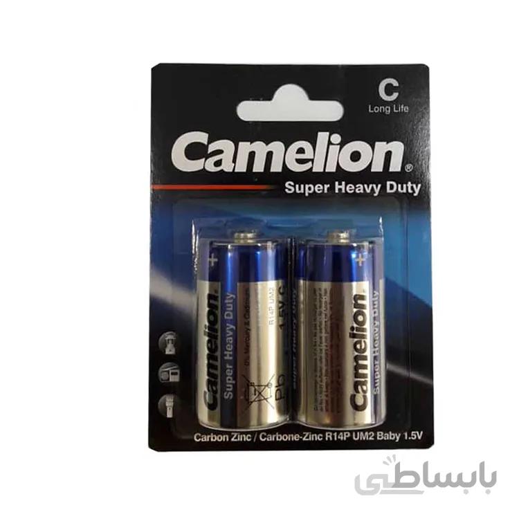 باتری متوسط C کملیون مدل Super Heavy Duty بسته 2 عددی شیرینگ ا Camelion Super Heavy Duty C 1.5V Battery