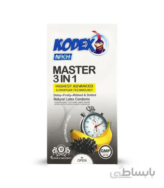 کاندوم کدکس مدل master 3in1 بسته بندی 12 عددی ا kodex condom model master 3in1 1 package