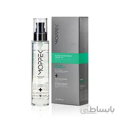 سرم موی سیلیکونی موپک ترمیم کننده عصاره آلوئه ورا Moppek Silicone Hair Aloevera 100 ml ا Moppek Silicone Hair Aloevera 100 ml
