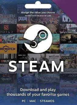 خرید گیفت کارت استیم والت Steam Wallet Gift Card